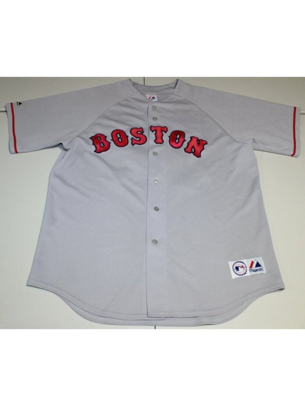 MLB Vintage Boston Red Sox Curt Schilling #38 Sewn Jersey XL Majestic Gray